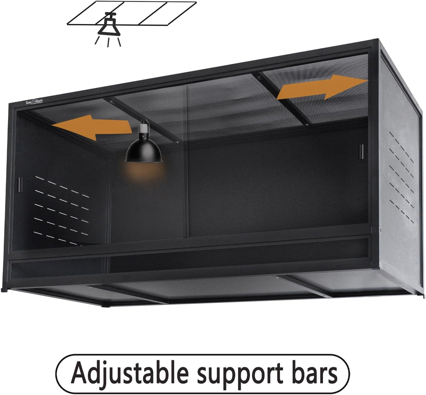 Reptile Enclosure 4 Packs, 48"x24"x24" Stackable Space Efficient Reptile Tank for Bearded Dragon and Ball Python, Expandable Snake Terrarium with Front Opening Tempered Glass Door