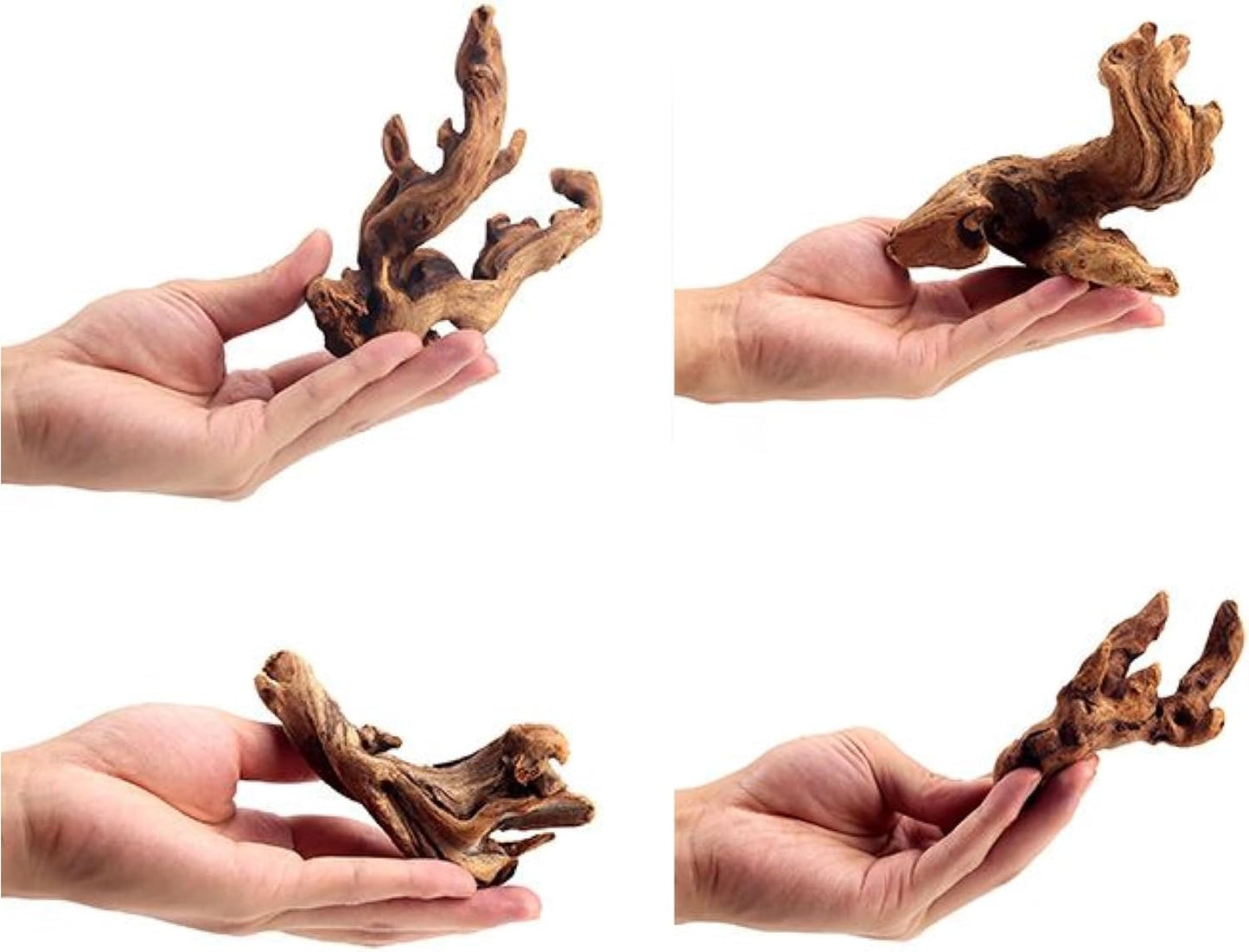 Small Natural Driftwood for Aquarium Styling Carefully Selected Natural Aquarium Decor Driftwood for Reptile Tank Reptile Tank Wood Decor (Driftwood 4-6inch 4pcs)
