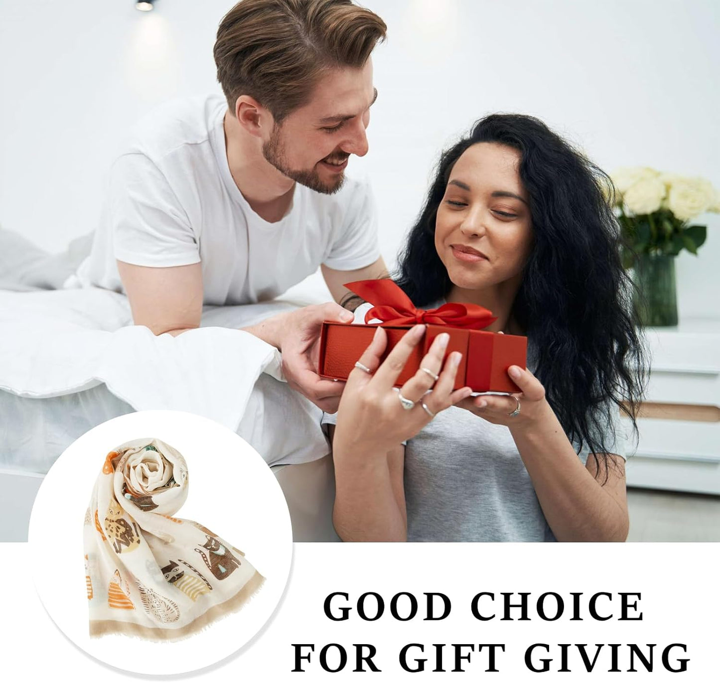 E-Clover Fashion Scarf for Women Lightweight Scarves Shawl Wrap for Spring/Summer Winter