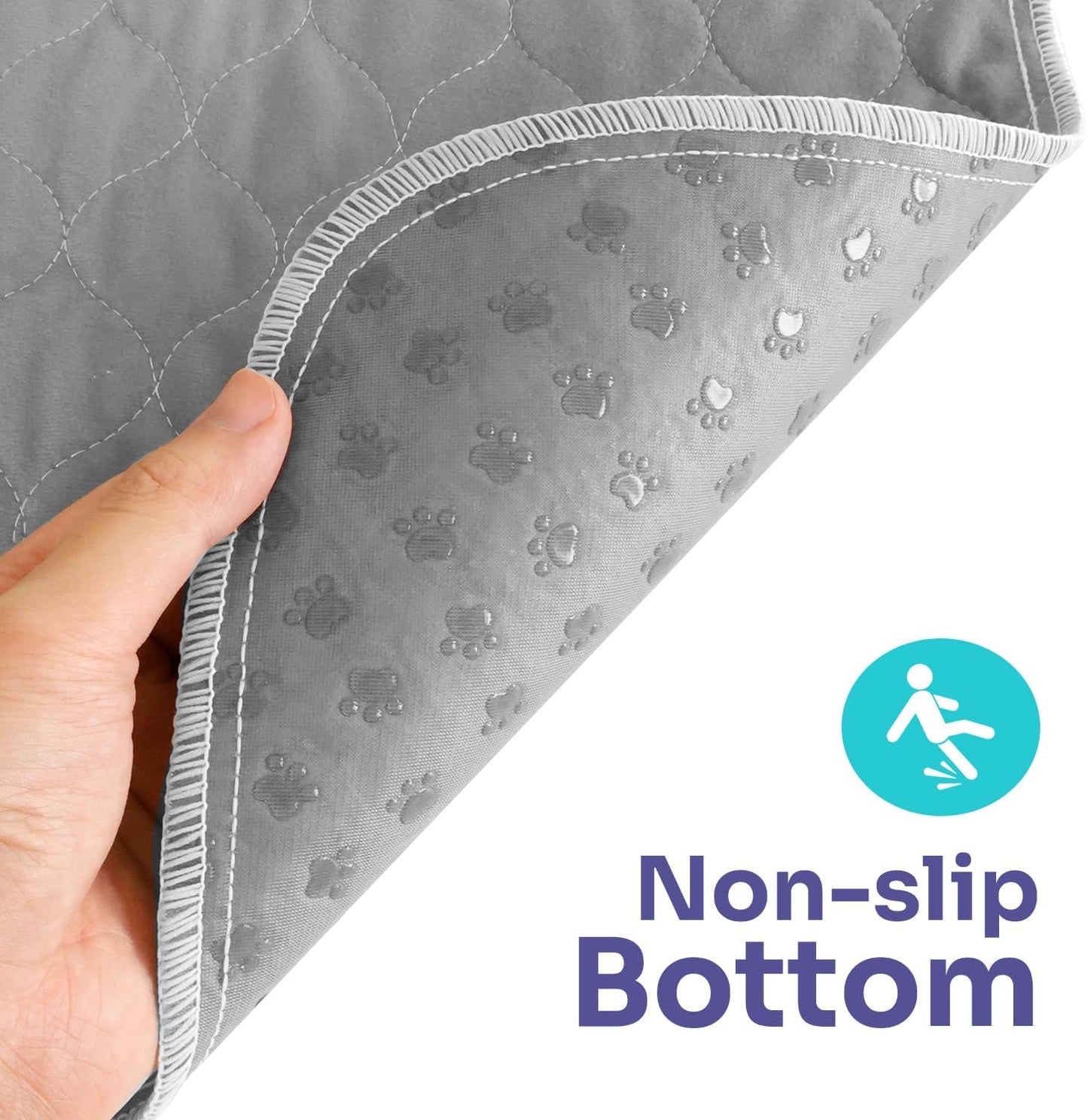 Conkote Reusable Pee Pads for Dogs Extra Large 48" x 60", Heavy Absorbency Washable Pee Pads, Waterproof & Leak-Proof Dog Training Pads Non-Slip for Pet Housebreaking, Whelping, Potty, Crate