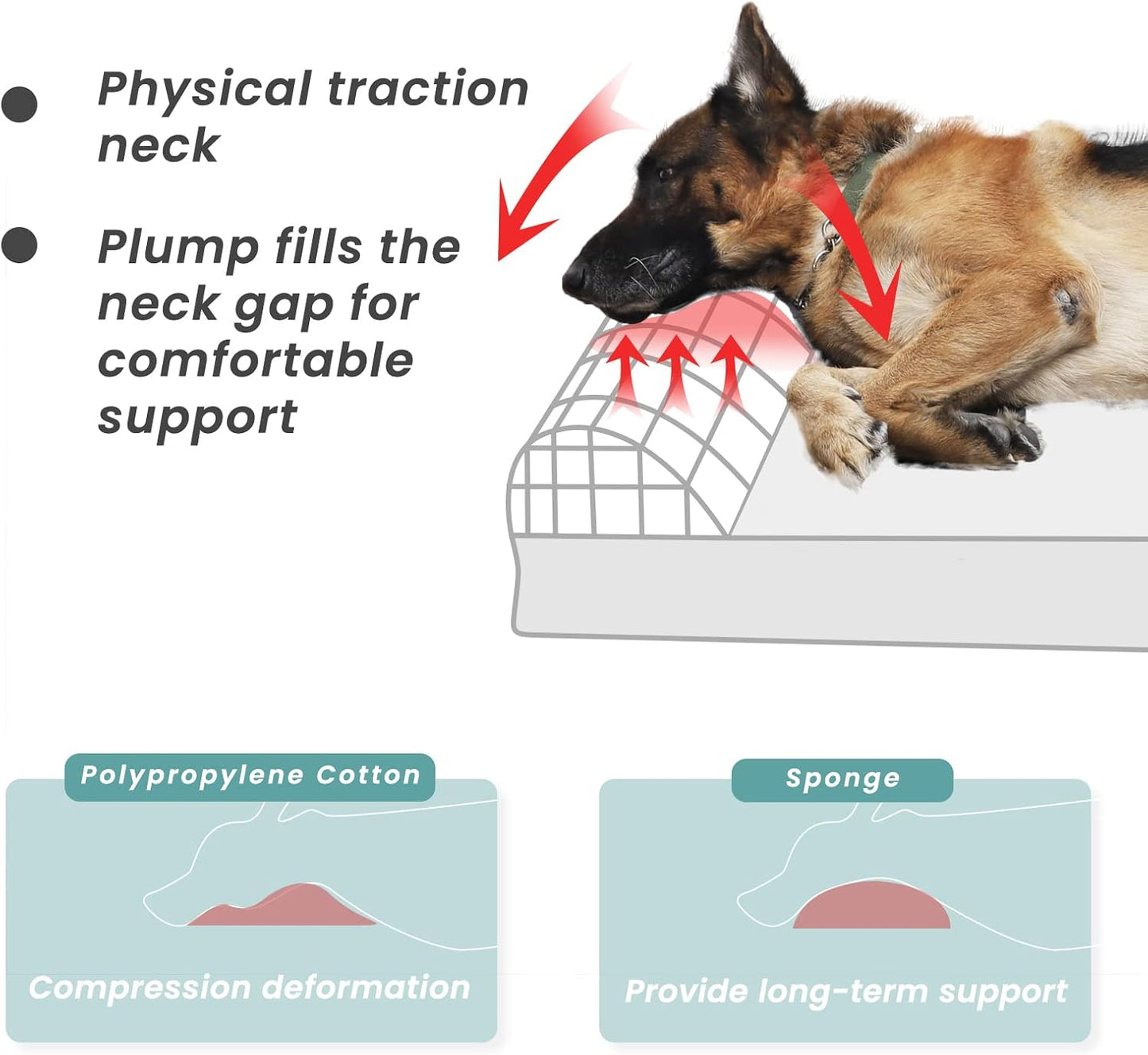Laifug Orthopedic Memory Foam Dog Bed with Durable Water Proof Liner and Removable Washable Cover (Large (46"x28"x8"), Dark Green)