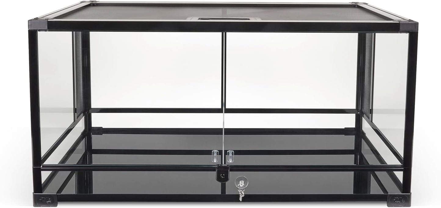 Zilla QuickBuild Reptile 40 Gallon Glass Terrarium Habitat with Swing Door For Geckos, Snakes, Lizards, Frogs, Turtles, and Tortoises, 36" x 18" x 18"