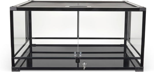 Zilla QuickBuild Reptile 40 Gallon Glass Terrarium Habitat with Swing Door For Geckos, Snakes, Lizards, Frogs, Turtles, and Tortoises, 36" x 18" x 18"