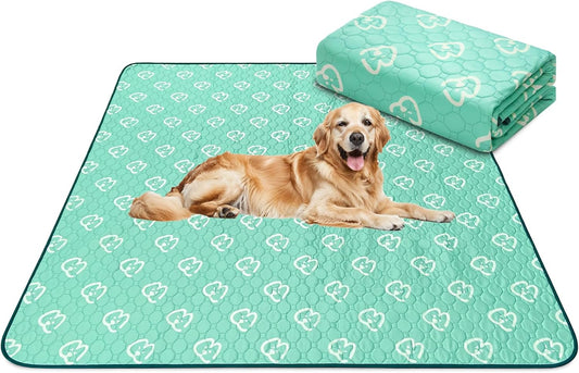 FXW Washable Pee Pads for Dogs, Puppy Pads with Super Absorbent, Specifically Designed for FXW Rollick/Homeplus 24inch 8 Panels Dog Playpen, 63" Square, Green, 1 Pack
