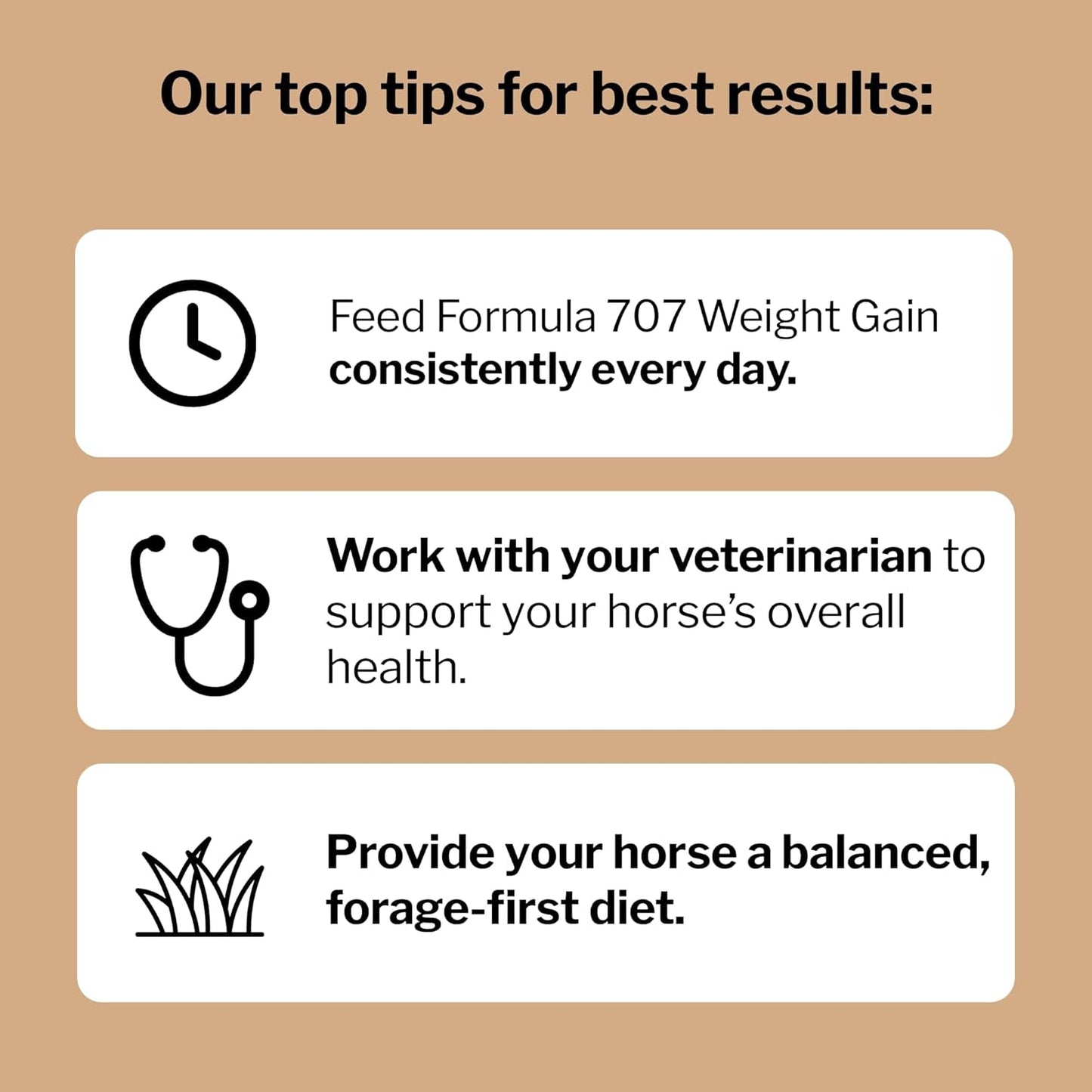 Formula 707 Weight Gain Equine Supplement, Daily Fresh Packs, 28 Day Supply - Palatable, Calorie-Rich Nutritional Support for Hard-to-Keep and Senior Horses