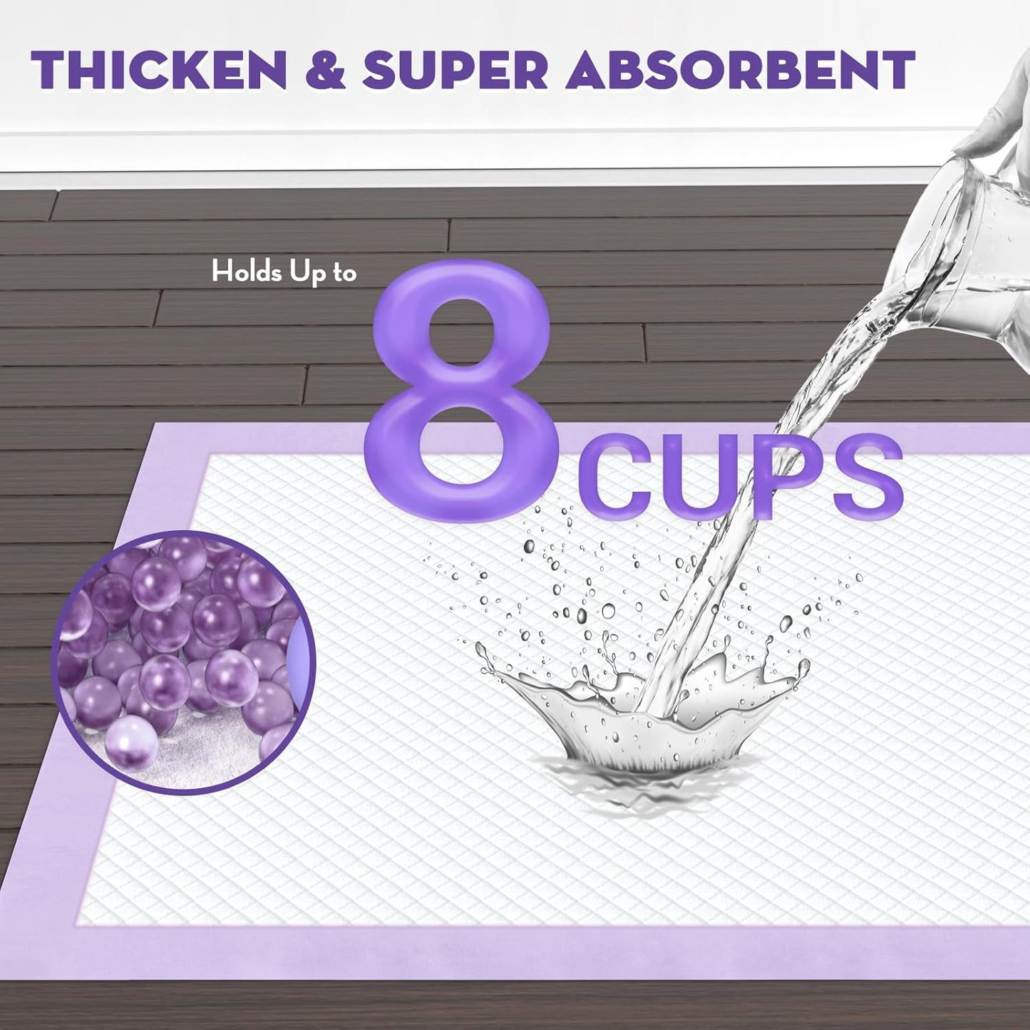 CROCI Dog Pads Extra Large 28x34in, Puppy Pads with Adhesive Tabs Super Absorbent Up to 8 Cups, Disposable (40 Counts)