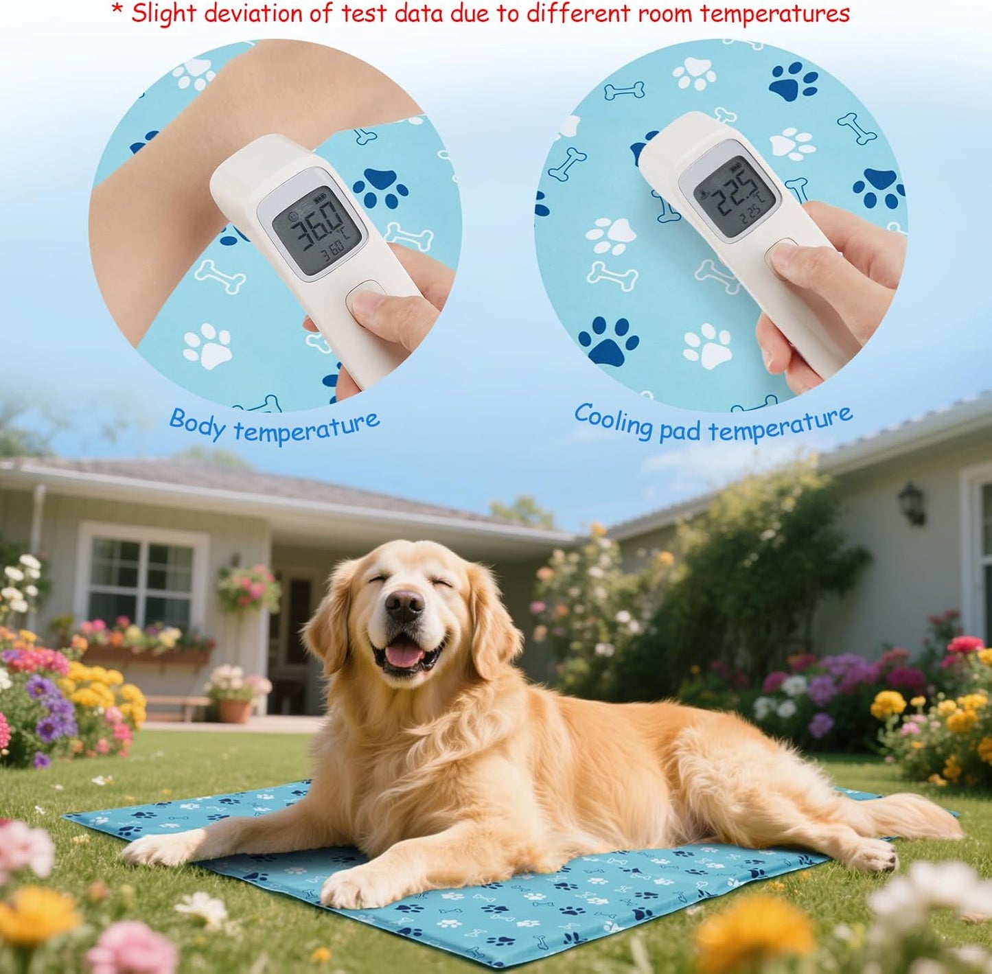 Ownpets Dog Cooling Mat, XX-Large 47 x 31 Inch Thick and Waterproof Cooling Pad for Summer, Water-Filled Pet Mat for Large Dogs, Leakproof Design for Crate, Bed, Sofa, Floor and Car Seat