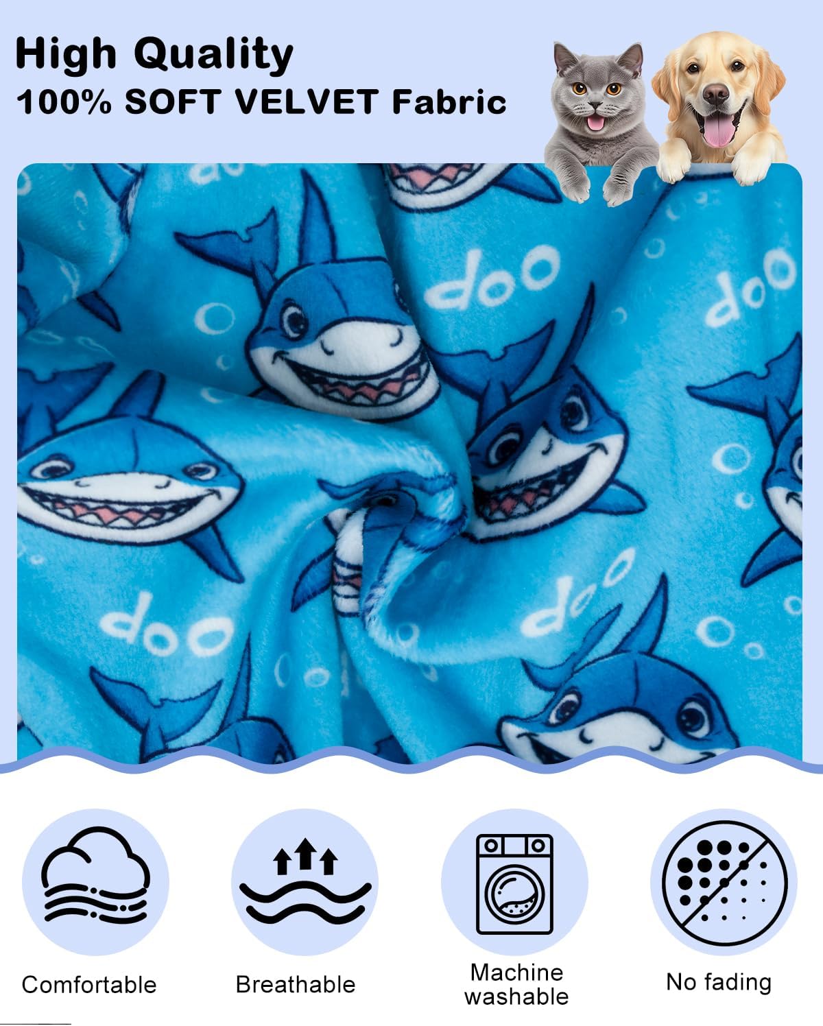 CuteBone Shark Costume Dog Pajamas, Stretchy Spandex Crystal Velvet Sleepwear Coat for Small Dogs, Soft & Warm Pet Outfit Clothes for Cold Weather, Cozy Pullover Design COSP07XS