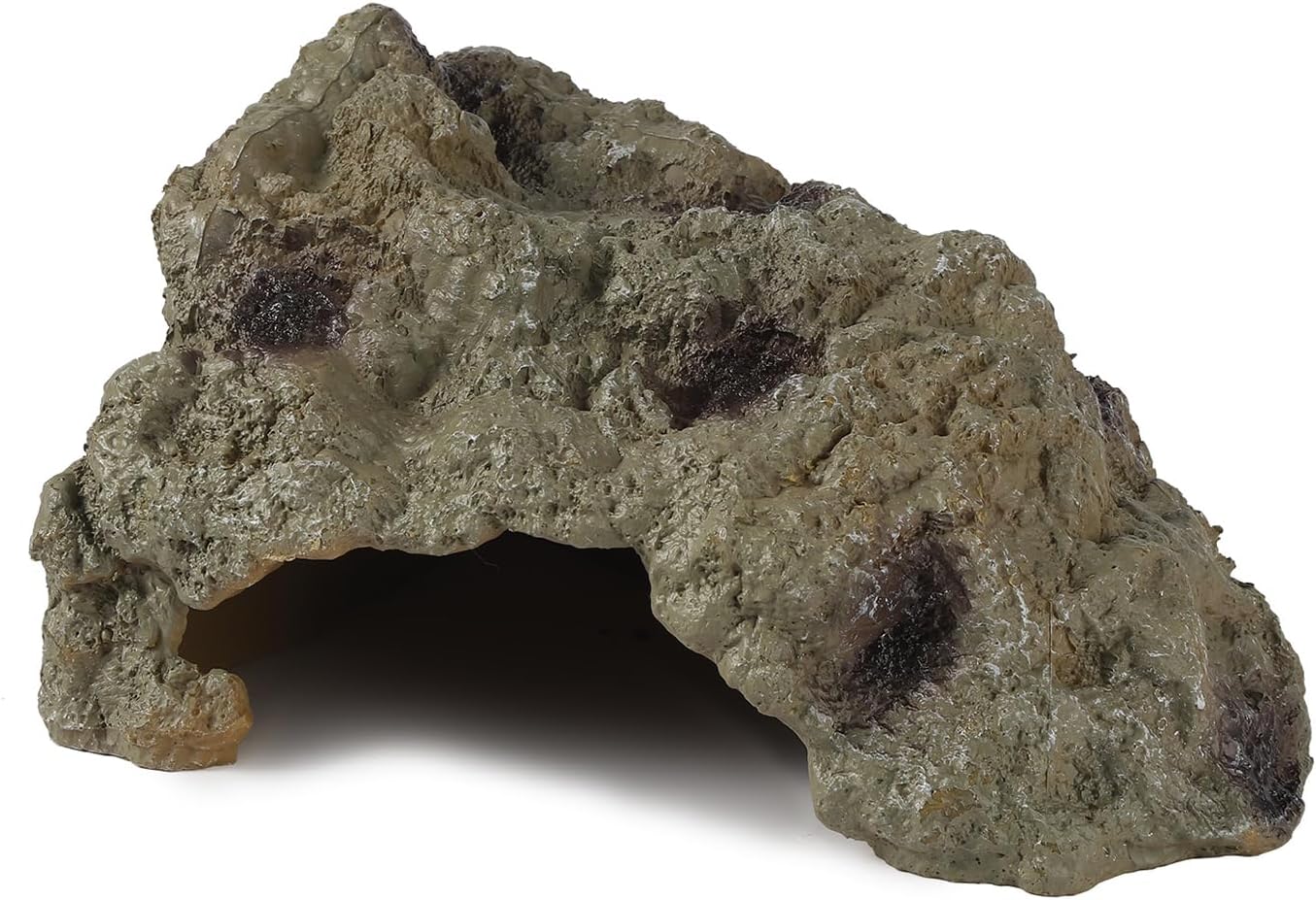 IBWell Resin Leopard Gecko Hide, True to Nature Reptile Rock for Bearded Dragon Hideout Snake Hides for Ball Pythons, Tortoise House Terrarium DÉCor - Meidum