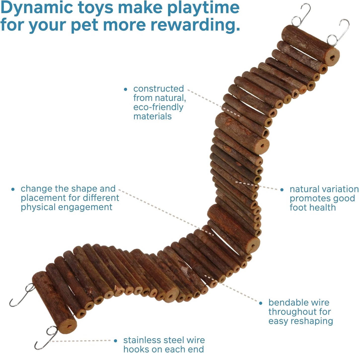 Prevue Pet Toy NAT Wonder Walk Bird Ladder, Large (62809),Brown