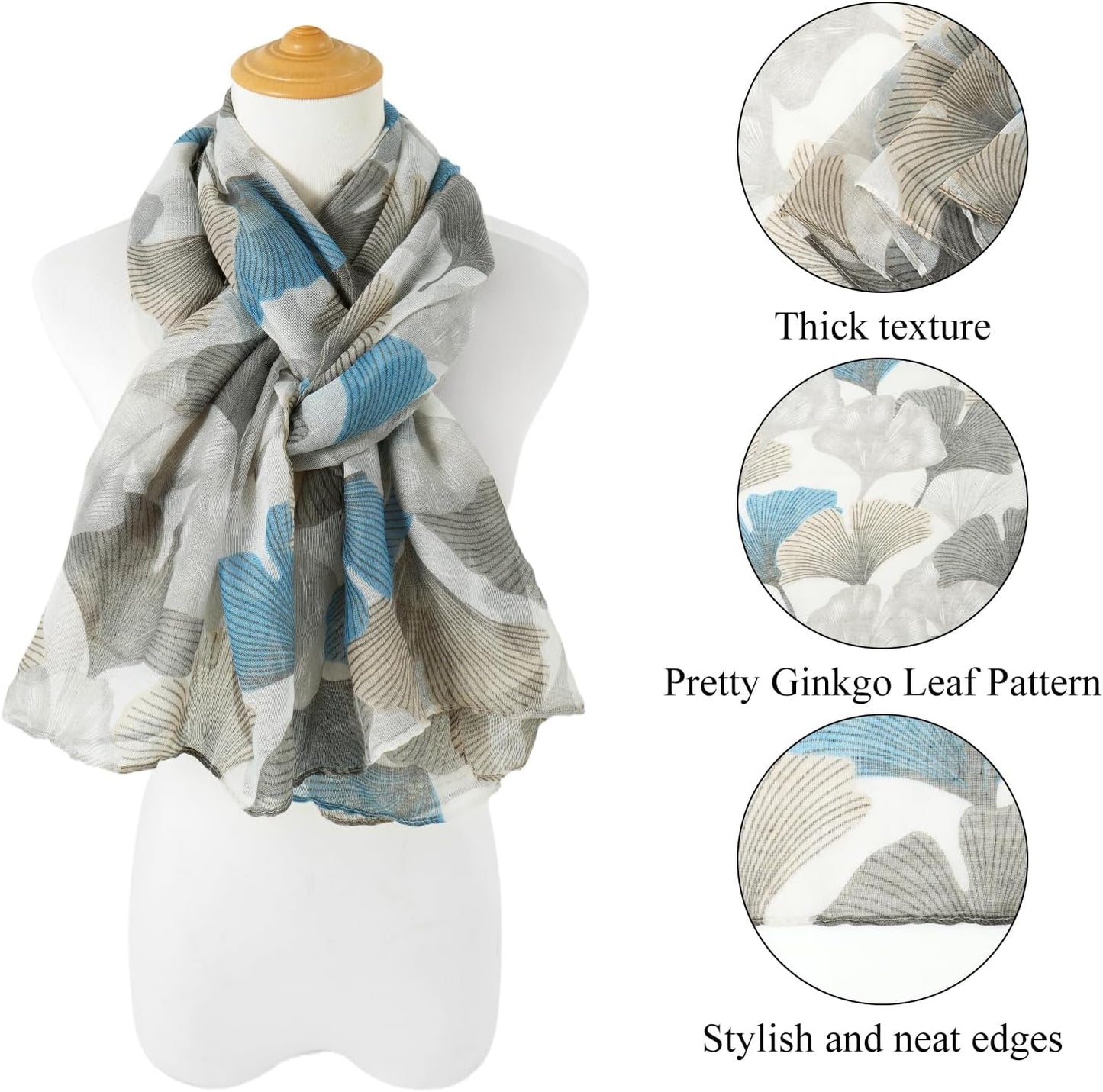 E-Clover Fashion Scarf for Women Lightweight Scarves Shawl Wrap for Spring/Summer Winter