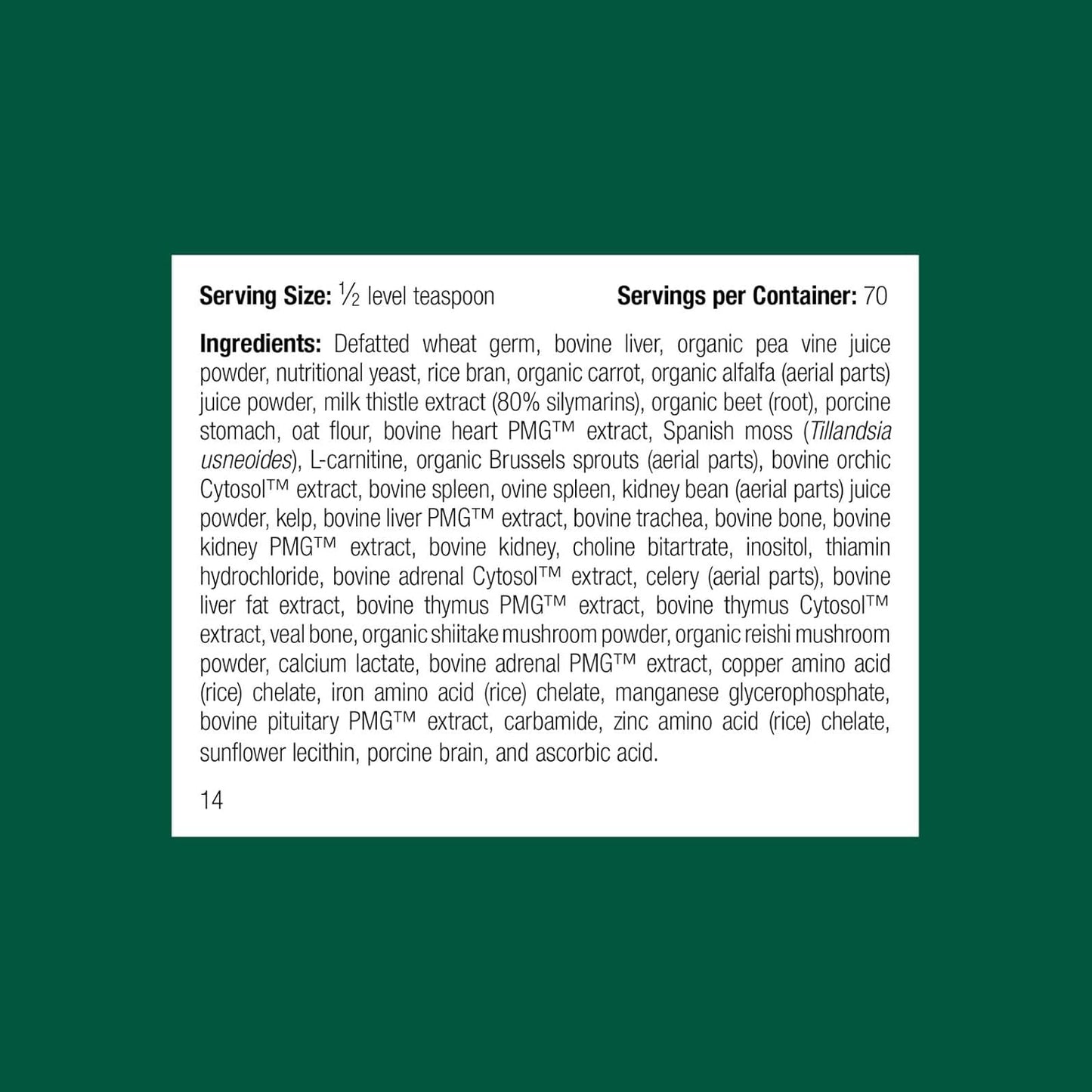 Standard Process Inc. Canine Whole Body Support - Multisystem Support Supplement for Canines - Nutritional Powder for Daily Health Maintenance - Multisystem Supplement Formula - 100 g