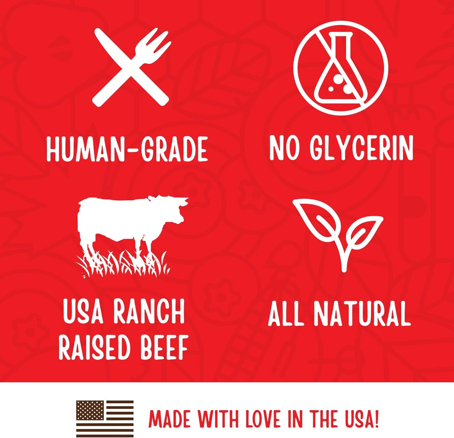 Full Moon All Natural Human Grade Dog Treats, Essential Beef Savory Sticks, 14 Ounce