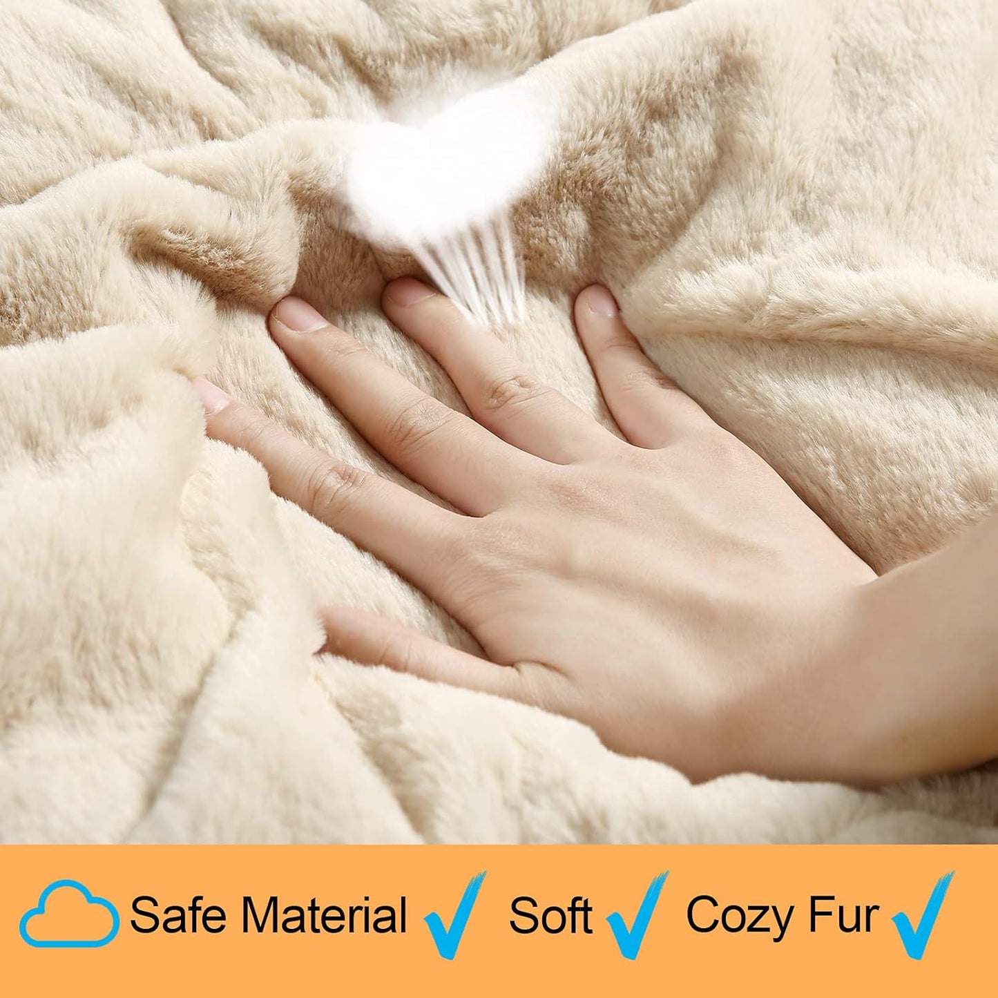 Dog Beds Crate Pad for Extra Large Dogs Ultra Soft Dog Crate Bed Washable & Anti-Slip Kennel Pad for Dogs Cozy Sleeping Mat,Cream 48inch