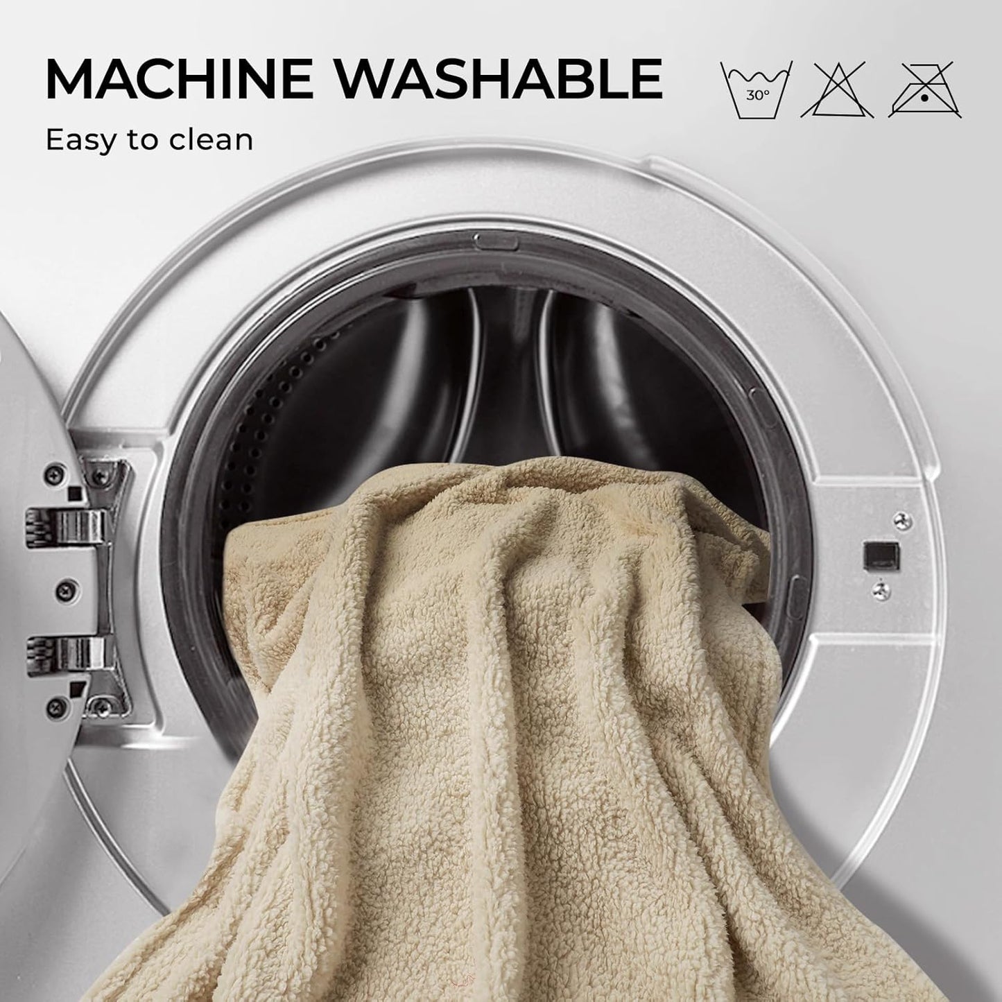 Luciphia 1 Pack 3 Calming Dog Blanket Fluffy Premium Fleece Pet Blankets Soft Sherpa Throw for Dogs Puppy Cat Grey/Beige/HazeBlue Large (41" x31")