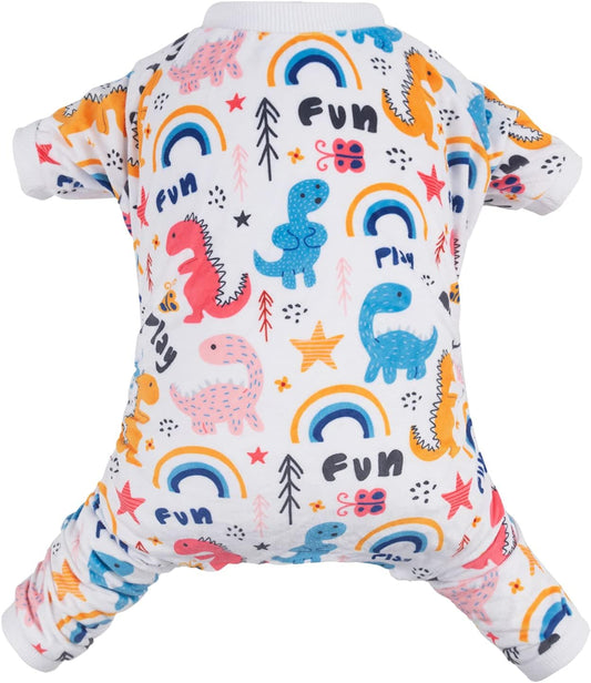 CuteBone Small Dogs Outfit Soft Puppy Onesies Pjs Dog Pajamas Pet Coat Cat Apparel Comfy Doggie Jumpsuit Bodysuit for All Seasons P159M