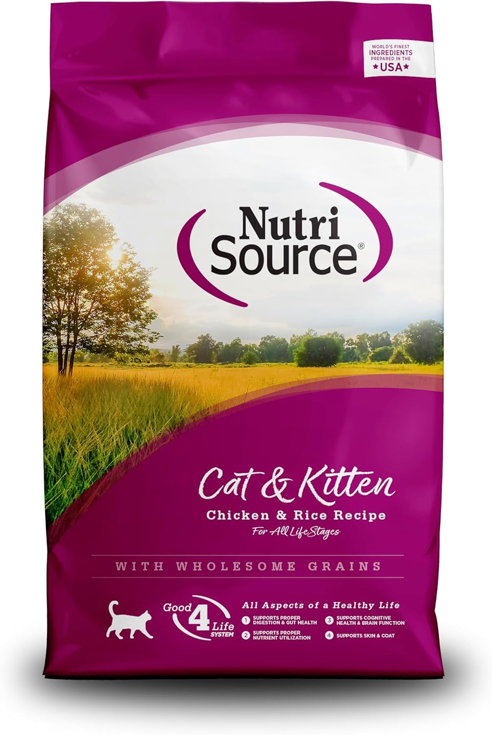 NutriSource Cat & Kitten Food, Chicken & Rice, 12LB