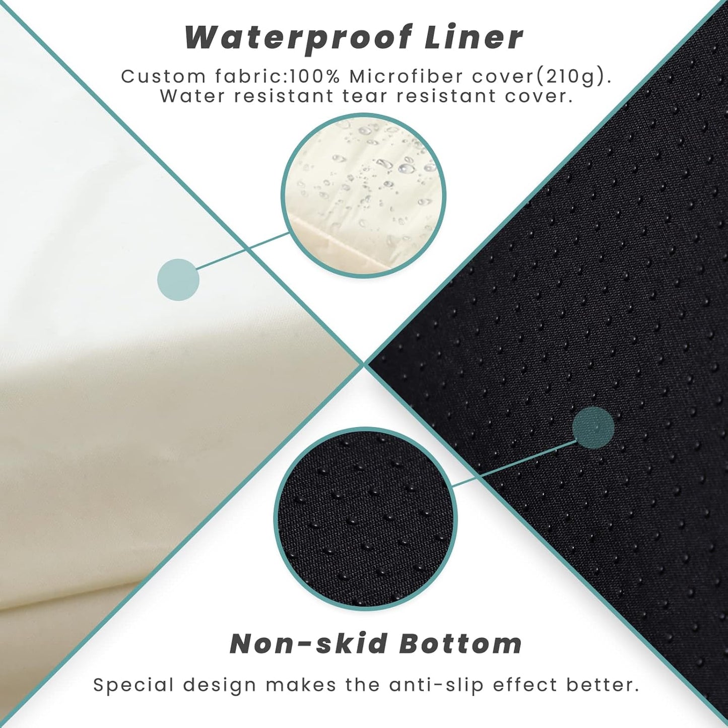 Laifug Orthopedic Memory Foam Dog Bed with Durable Water Proof Liner and Removable Washable Cover (Large (46"x28"x8"), Dark Green)