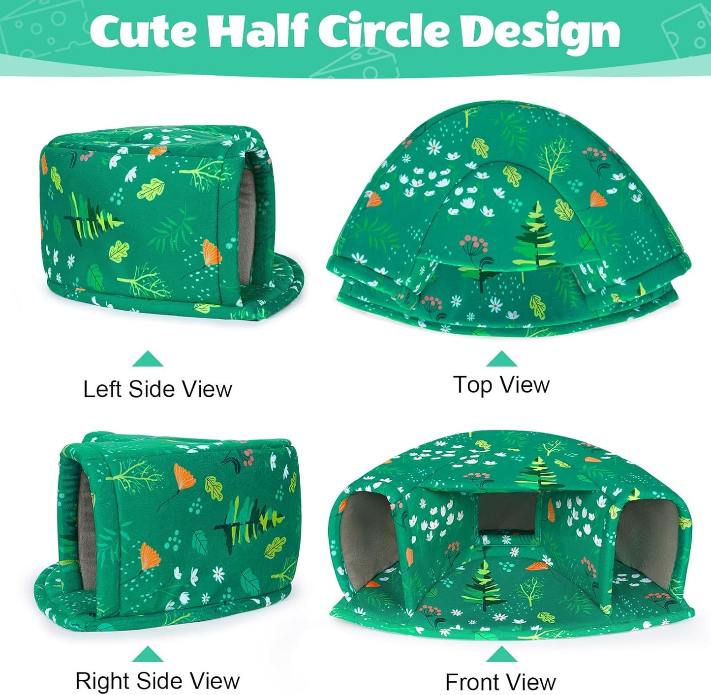 Unicorn Catcher Guinea Pig Hideout - Large Cozy Bed, Warm House, Washable Tunnel Accessories for Small Pets: Hamster, Chinchilla, Bunny