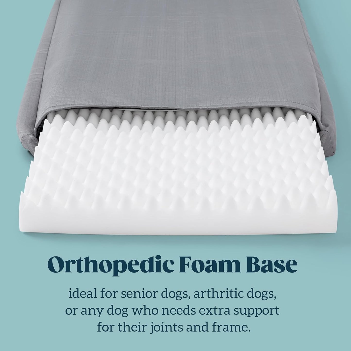 Cybarmour Indestructible Dog Bed - Outdoor Waterproof Chew Proof Dog Crate Pad - Orthopedic Kennel Mat for Aggressive Chewers - Extra Large Breeds & Fits 48-Inch Crate - 47"x29", Limestone