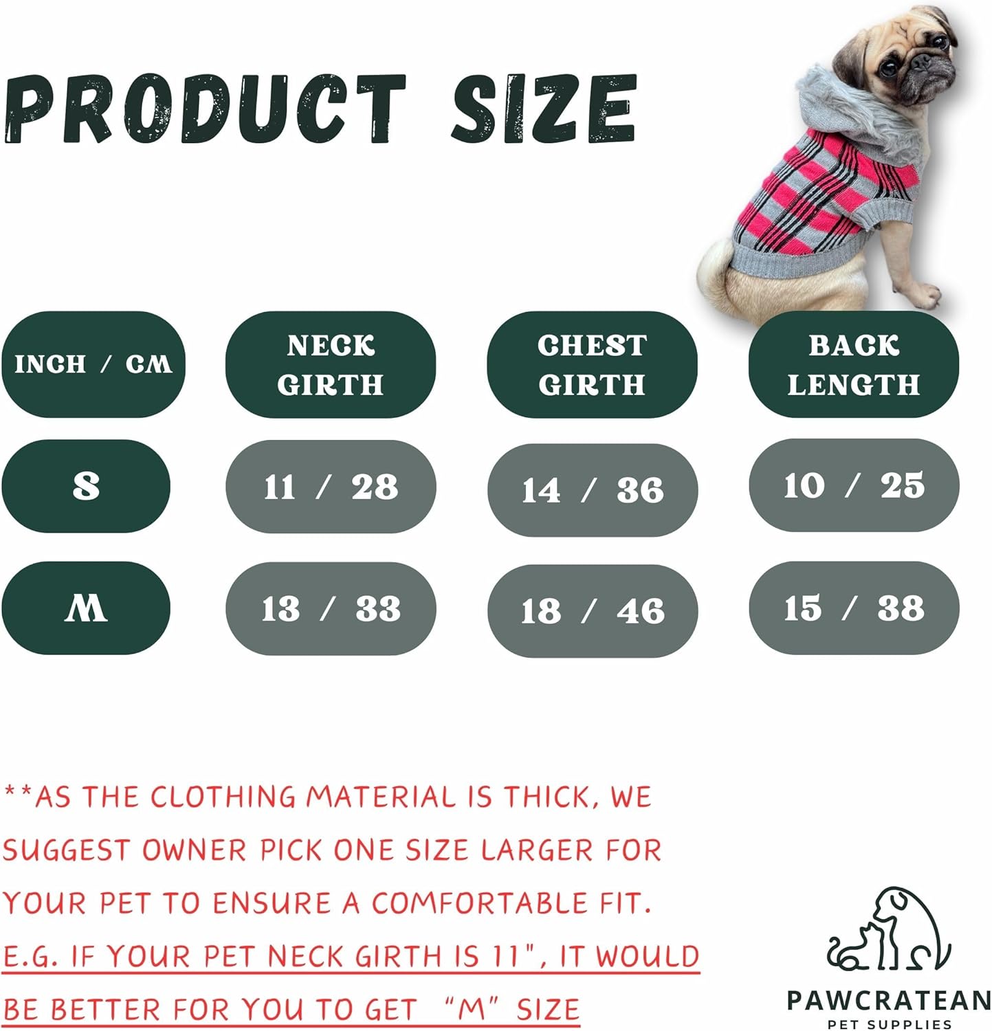Cute Sweater for Dogs and Cats Soft Flannel Pet Outfit Warm and Cozy Animal Hoodie Small to Large Pet Clothes for Halloween Parties and Everyday Wear (Medium, Green Checkered with Hat)