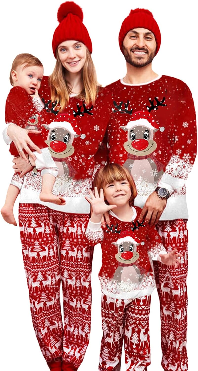 Matching Family Christmas Pajamas Set - Xmas Sleepwear PJs
