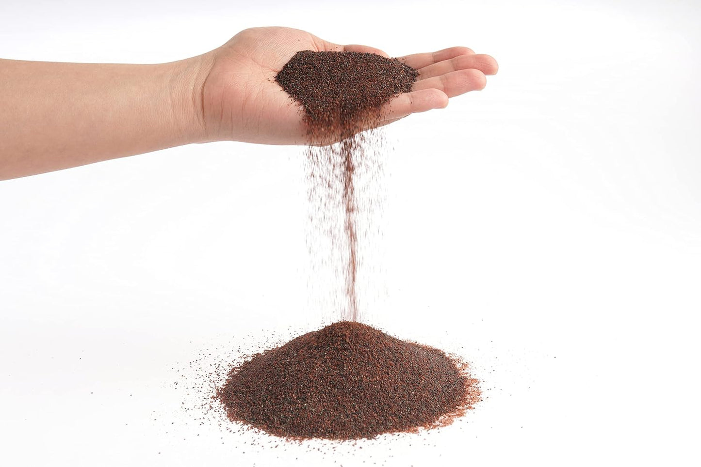 Landen Congo Aquascapeing Sand for Aquarium Landscape 2L(9lbs) X2pcs, Brown, Aquarium Natural Fine Decorative Sand, Tropical Rainforest Biotope Aquariums, Depth Enhancing, 0.4-0.9mm