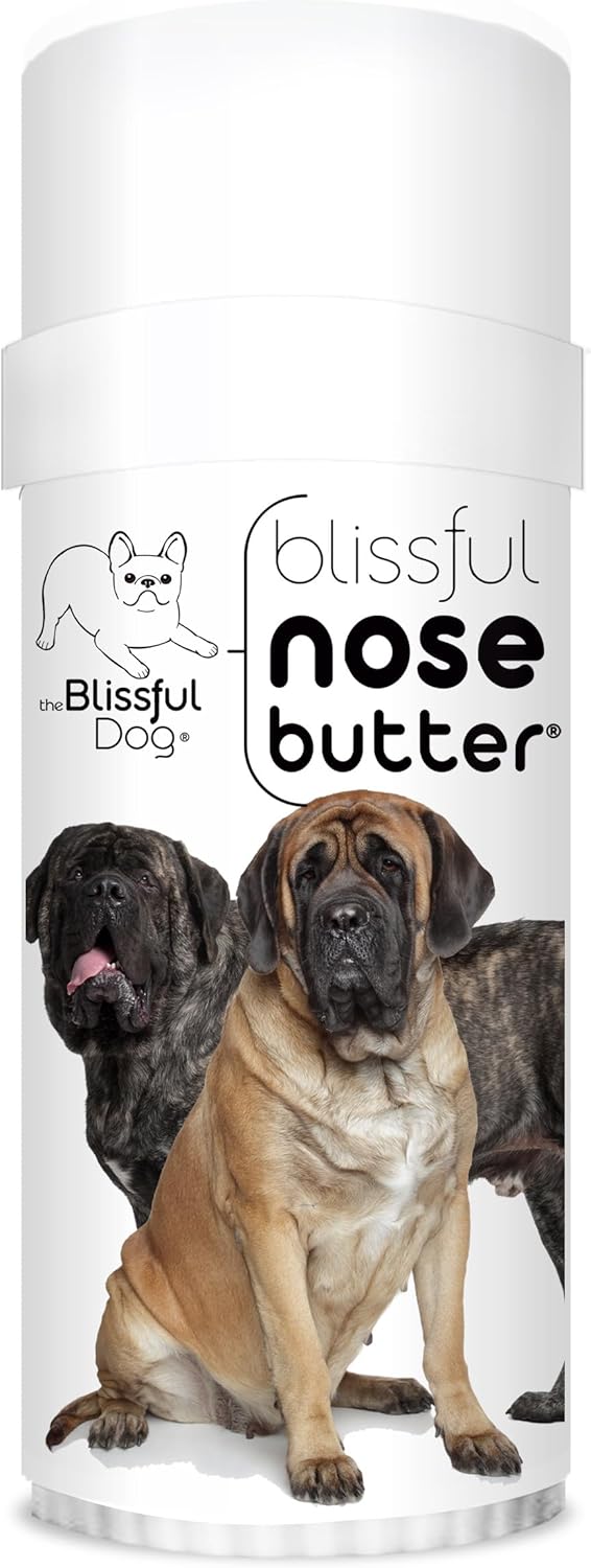 The Blissful Dog Mastiff Nose Butter, Versatile Dog Nose Balm for Dry Nose, Handcrafted Nose Moisturizer, Easy-to-Apply Dog Essentials, Unscented, 2 oz.