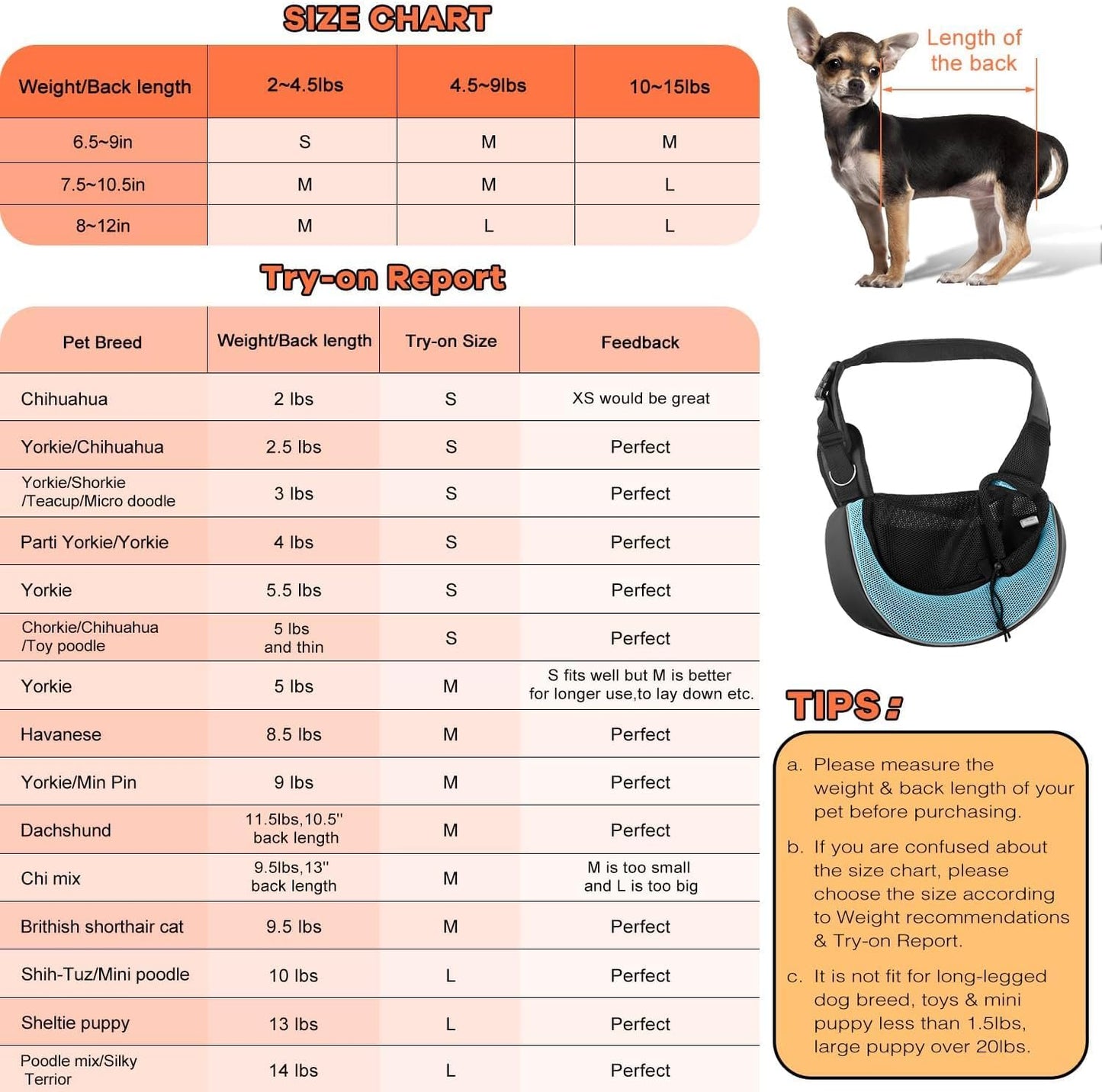 YUDODO Pet Sling Carrier for Small Dogs & Cats – Hands-Free Puppy Carrier with Safety Hook, Large Zipper Pocket, Soft Breathable Mesh, Adjustable Strap & Reflective Strip (Cyan 3.0 S)