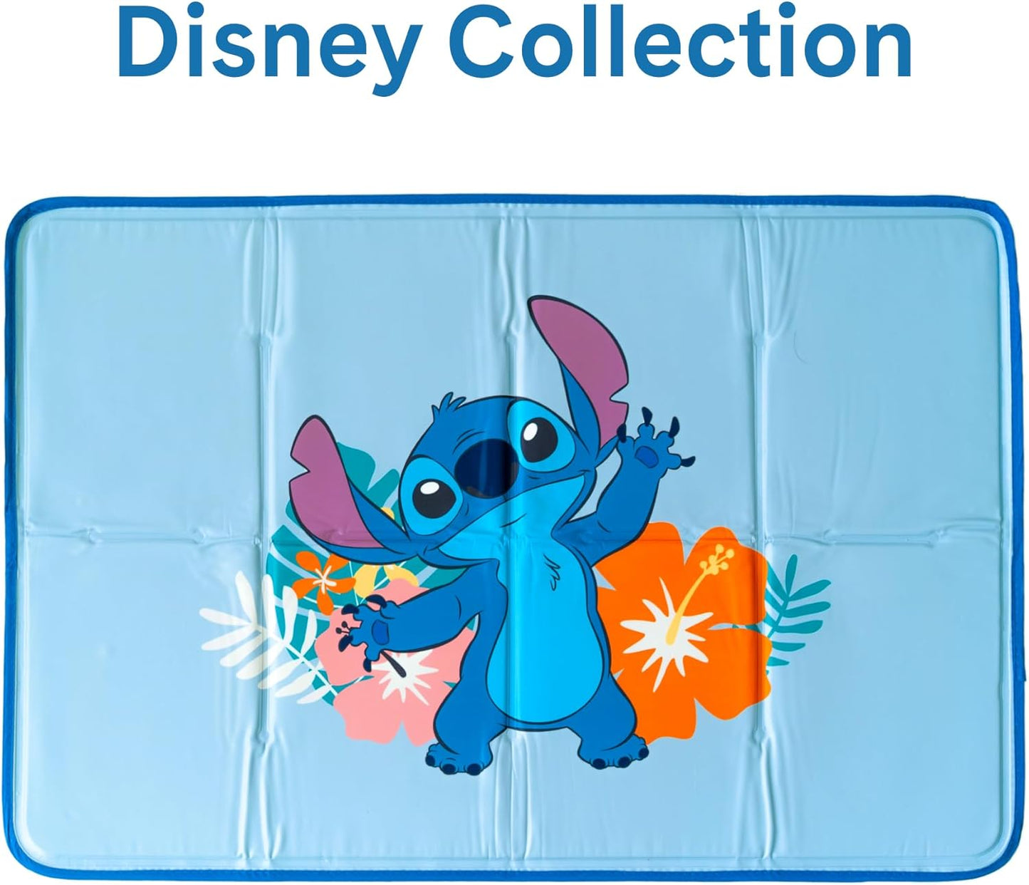 The Green Pet Shop Cool Pet Pad - Large, Disney’s Stitch - Self-Cooling, Pressure Activated Mat for Dogs & Cats from 46-80 lbs - Non-Toxic Gel, No Water Needed