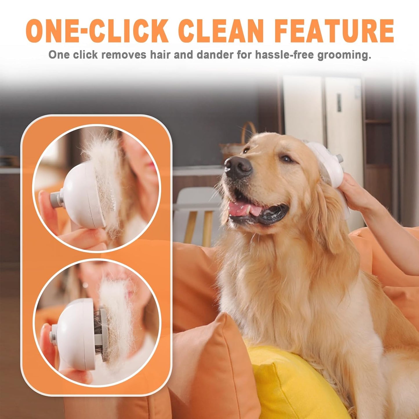 Cat Steam Brush-3 in 1 Pet Brush,Dog Shedding Tool Self Cleaning Pet Spray Depilation Comb with Release Button,Dog Steam Brushs,Cat Grooming Supplies for Long Short Haireds