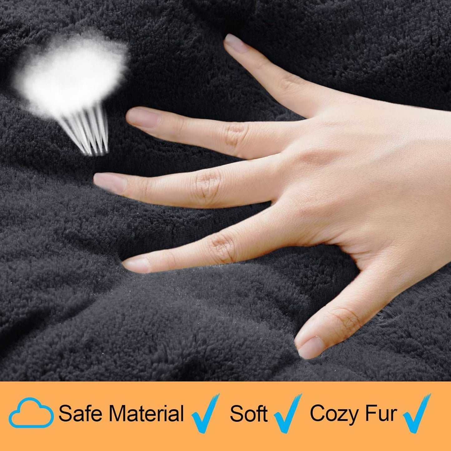 Extra Small Dog Bed - Soft Crate Pad, Washable & Anti-Slip, Dark Gray, 22 inch