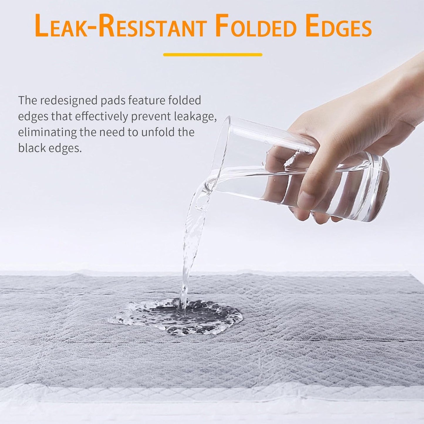 Puppy Pads 50 Count, 23'' x 23'' Charcoal Dog Pee Pads, Leak-Proof Quick-Dry Strong Absorbency for Potty Training