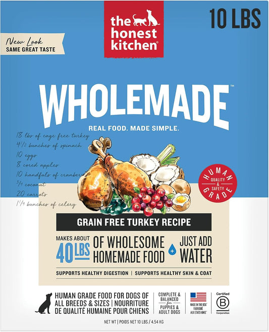 The Honest Kitchen Wholemade™ Grain Free Turkey Dog Food, 10 lb Box