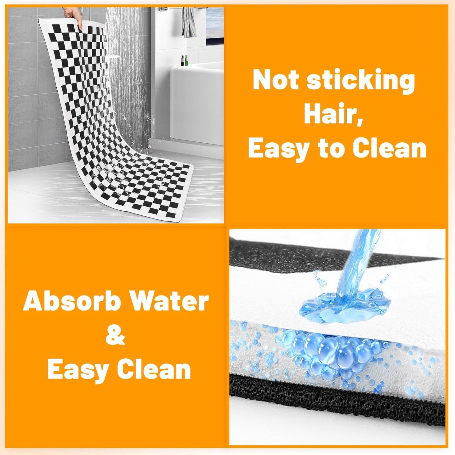 Non-Slip Pet Bed Mat for Back Seat Extender, Hair Resistant Dog Blanket for Hard Bottom Dog Car Seat Cover, Anti Slip Pet Linner Backseat Cover Black Plaid