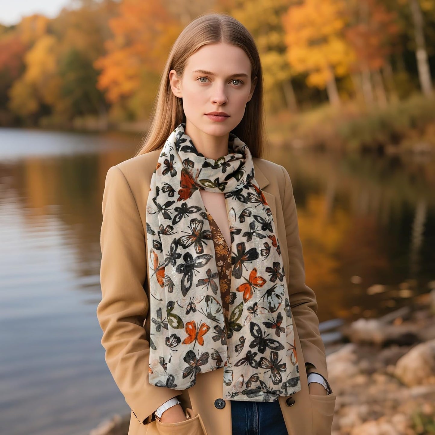 E-Clover Fashion Scarf for Women Lightweight Scarves Shawl Wrap for Spring/Summer Winter