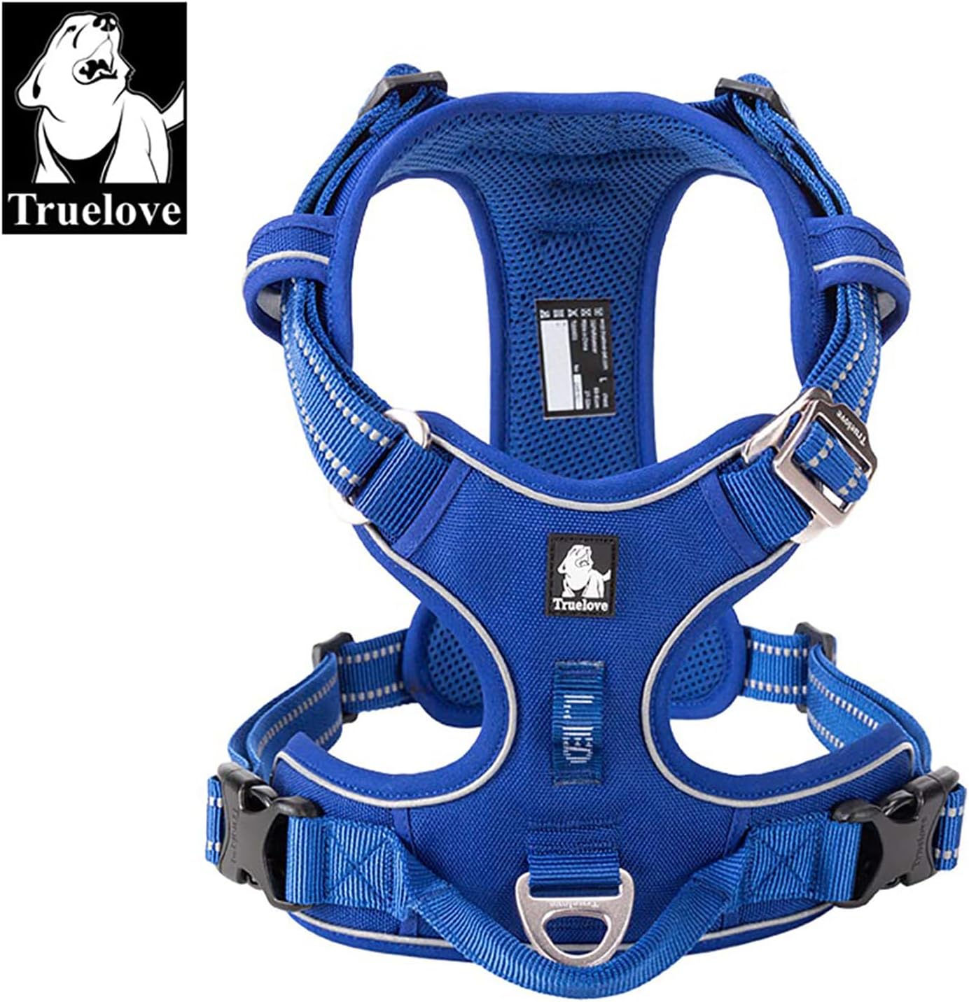 TRUE LOVE Dog Harness No Pull Nylon Reflective Pet Harness Adjustable Comfortable Control Step-in Brilliant Colors Truelove TLH56512