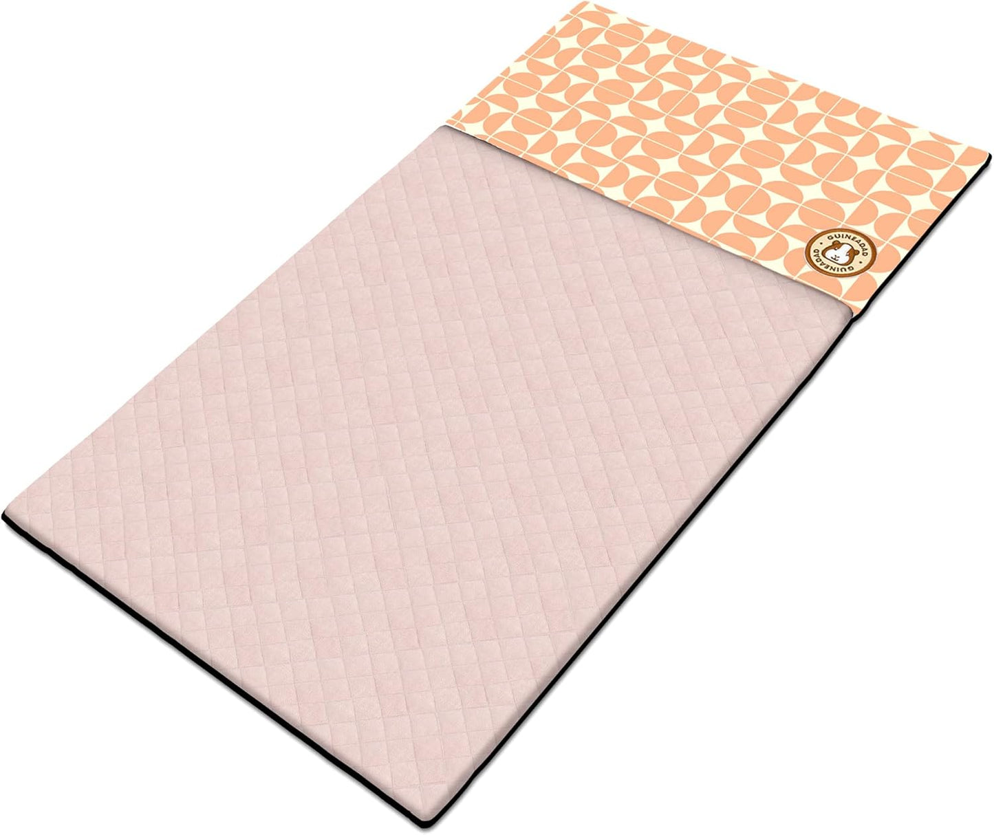 GuineaDad Premium Liner – Fleece Guinea Pig Cage Liner – Ultra-Plush Reusable Fleece Bedding with Waterproof Bottom – (Peach Pie)