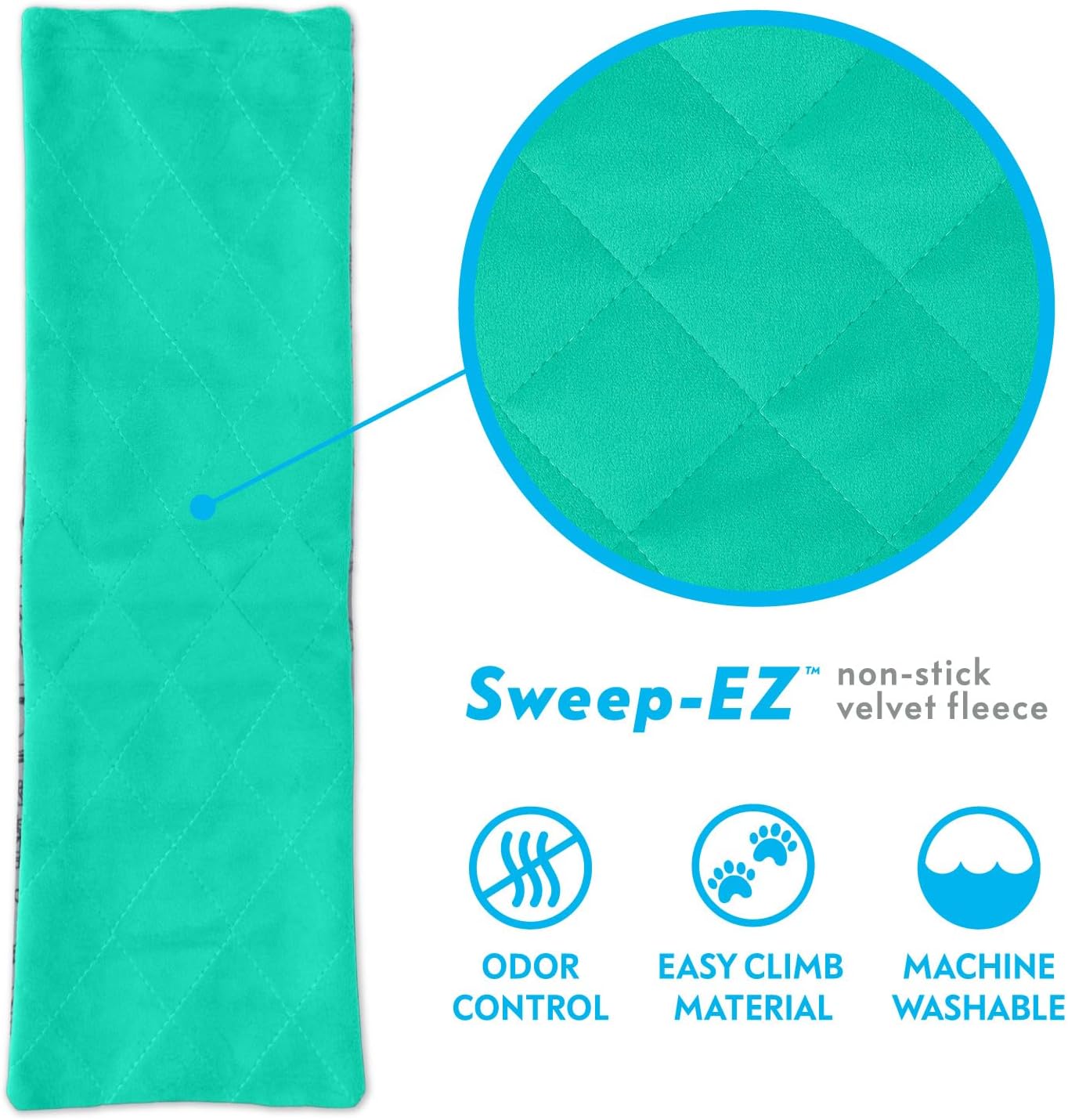 Paw Inspired® Fleece Liners for Ferret Nation, Critter Nation * Cage Ramp for Ferrets, Rats, Chinchillas, Hedgehogs & Other Small Animals (Green, Ramp Cover - 3 Pack)