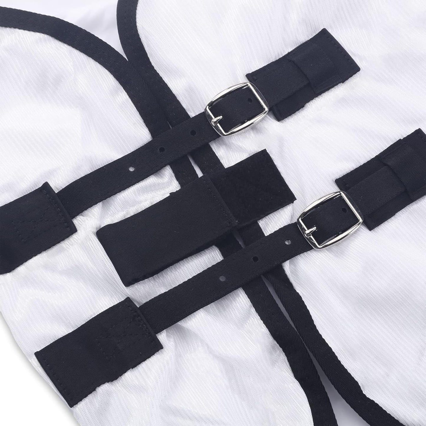 Horse Fly Sheet Equine Summer Sheets, Comfy Mesh Bug and Mosquito Protection Standard Neck - White 72"