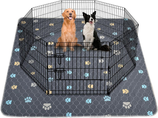 Aitmexcn Washable Puppy Dog Pee Pad, 2PCS 100% Waterproof Whelping Training Mat for Puppy/Senior Dog, Fast Drying Reusable Puppy Pads for Indoor, Outdoor and Car Travel- 36'' x 41''