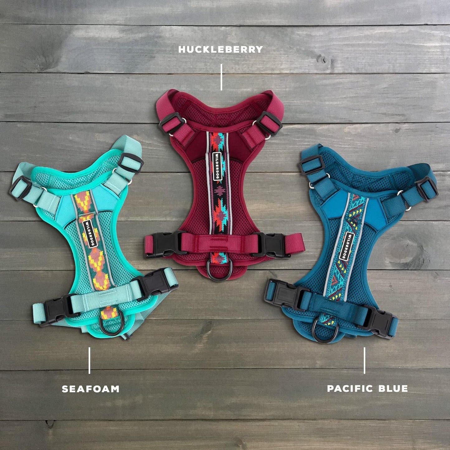 Wilderdog Lightweight Dog Harness with Reflective Straps - Small - Pacific Blue