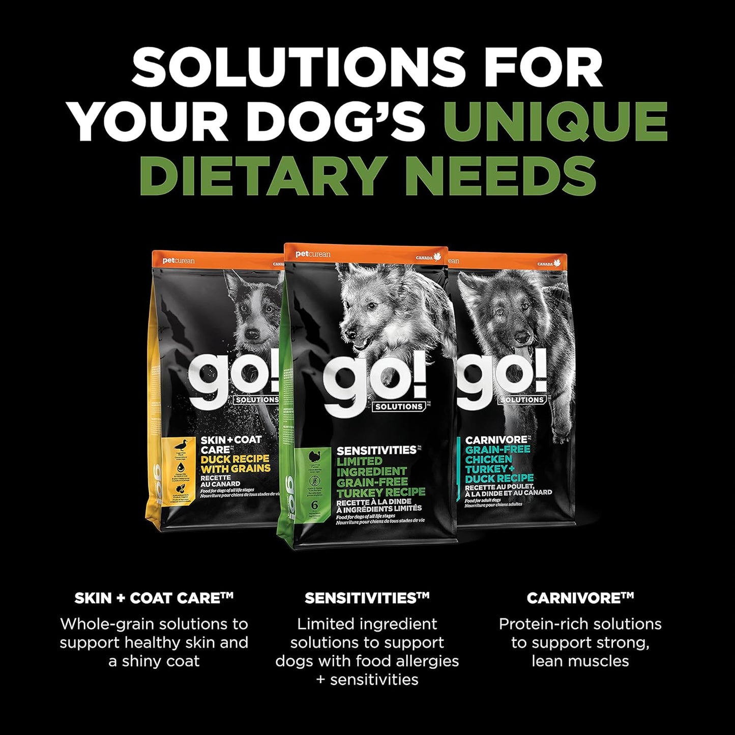 Go! Solutions Sensitivities Limited Ingredients, Grain-Free Dry Dog Food, Turkey Recipe for Sensitive Stomach, 22 lb Bag