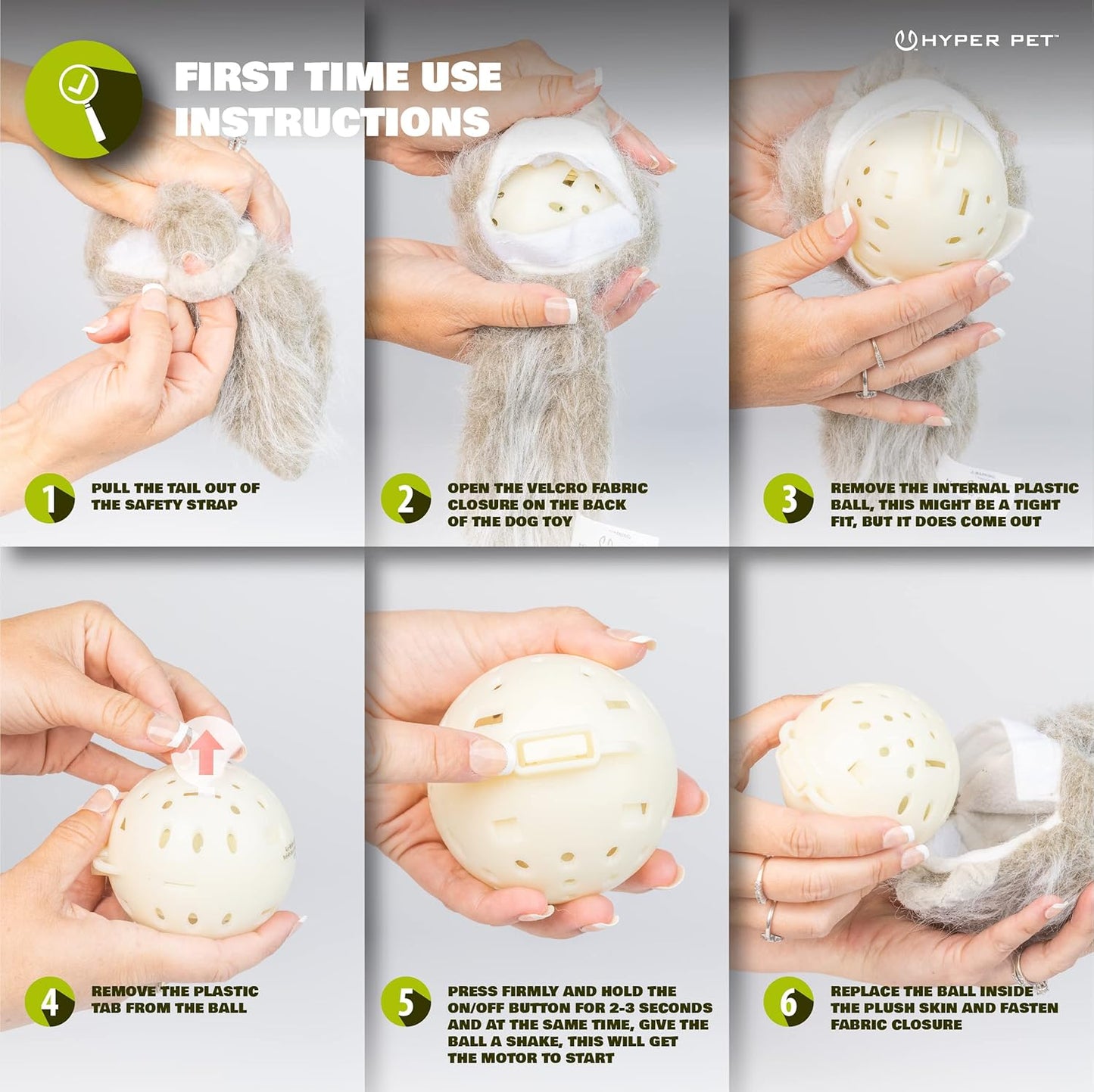 Hyper Pet Doggie Pal Interactive Dog Toys (Dog Toy that Wiggles, Vibrates, and Barks Plush Toys for Boredom and Stimulating Play)