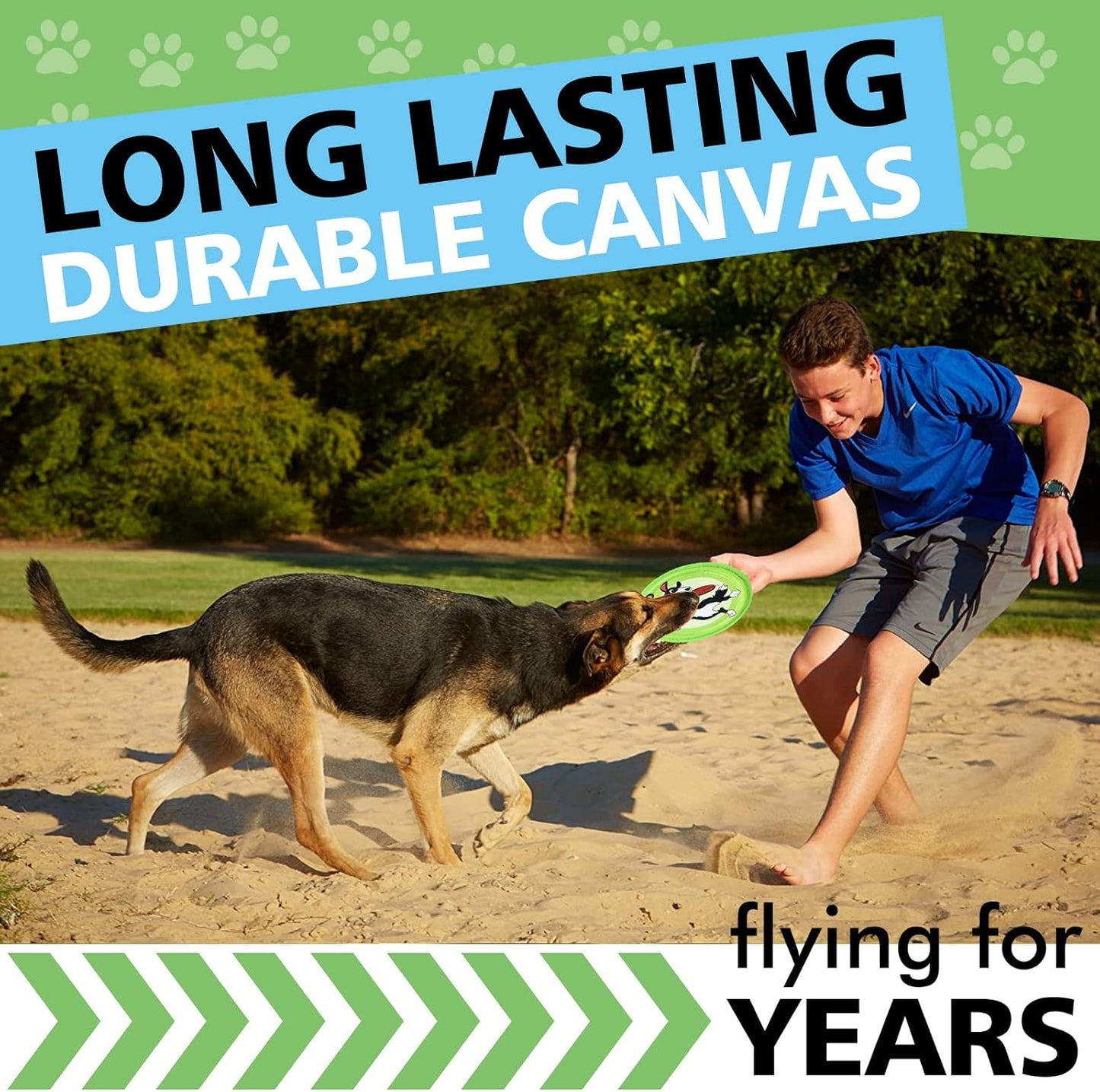 Dog Flying Disc, 3 Pack Dogs Flyer Toys, Lightweight Flying Disc Dog Fetch Toy for Small, Large Dogs & Puppies - Floats in Water & Safe on Teeth