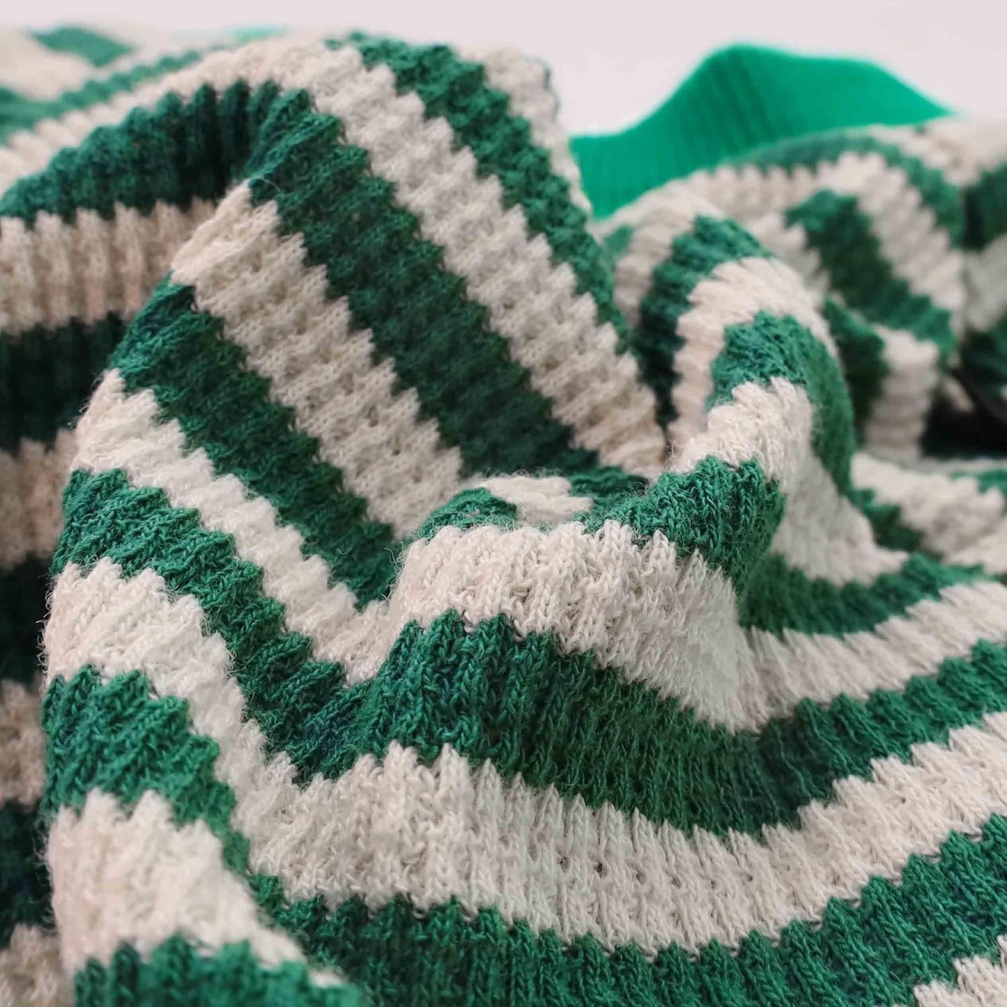 Fitwarm Green and White Striped Dog Pajamas, Waffle Dog Clothes for Small Dogs Girl Boy, Puppy Onesie with Feet, Pet Cat Outfit, XL