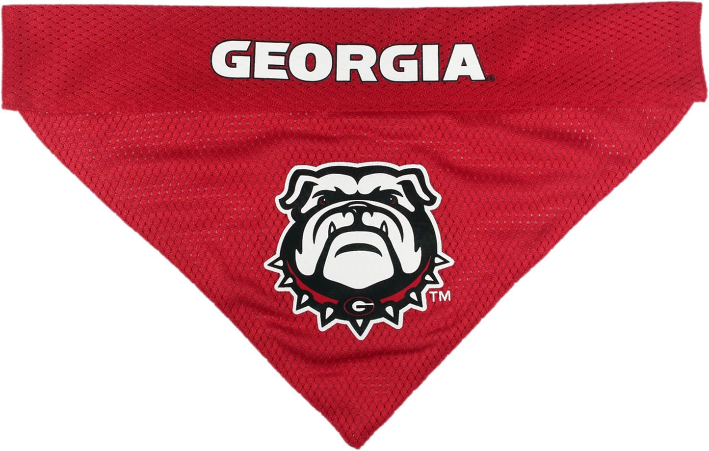 Pets First Collegiate Pet Accessories, Reversible Bandana, Georgia Bulldogs Size XX-Large