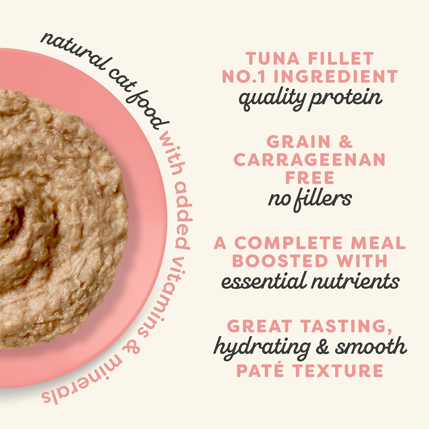 Applaws Vitality Wet Cat Food Paté, Natural Canned Cat Food, Wet Food for Cats with Added Vitamins and Minerals, Grain Free, Carrageenan Free, Tuna Fillet and Salmon Recipe (24 Count, 2.47 oz Cans)