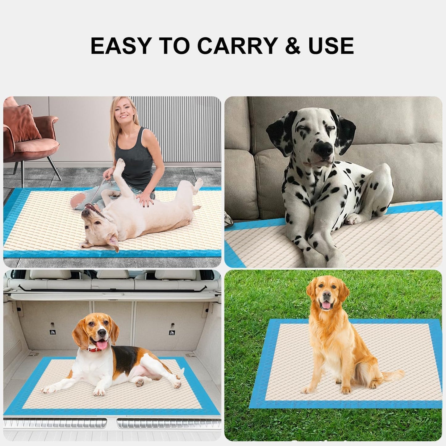 Gardner Pet Ultra Absorbent Thicker Dog Pee Pads Extra Large XL 28"x34" Leak-Proof Odor-Control Blue Puppy Training Pads Full Edge-Wrapping Pad for Dogs Dogs, Puppies, Doggie, Cats, Rabbits - 18 Ct