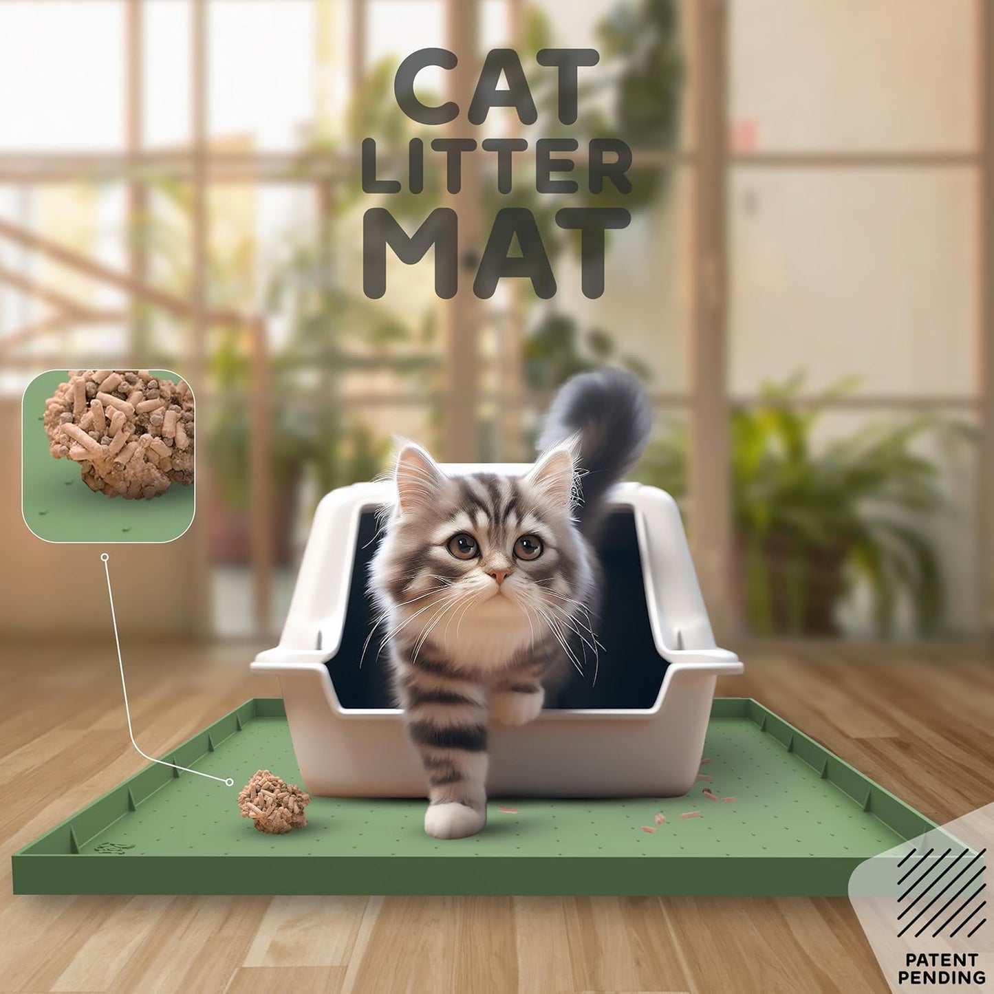 32x24x1” XL Dog Food Mat - All Purpose Under Sink Liner, Washer and Dryer Covers for The Top, Silicone Griddle Mat for Blackstone - Raised Edges Dog Mat for Food and Water Prevent Spill, Waterproof